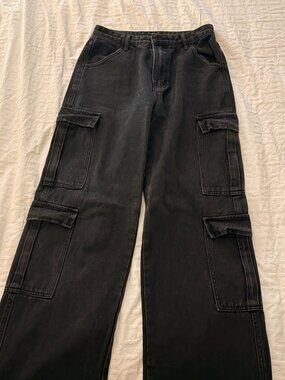 Black Cargo Pant Jeans